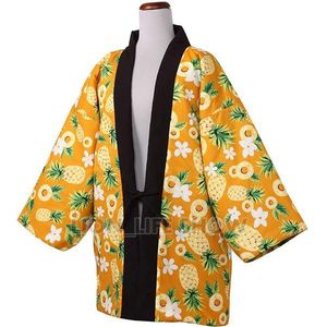 Japanse Mannen Vrouwen Hanten Winter Warm Gewatteerd Katoen Kimono Haori Jas Outterwear Unisex