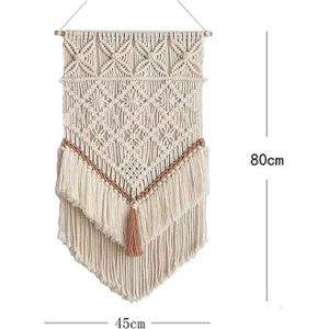 Macrame Tapestry Handgemaakte Geweven Macrame Muur Opknoping Wandtapijten Leaf Veer Boho Decoratie Home Decor Esthetische Wandtapijt