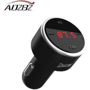 Aozbz Bluetooth Carkit Muziekspeler Draaibaar Fm-zender Modulator 3.1A Dual Usb Auto-oplader Ondersteuning U Disk Play & voltmete