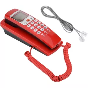 Draadtelefoon In Lippen-vorm – Retro Bureautoestel Met Helder Geluid, Rood, Ideaal Voor Thuis Of Kantoor