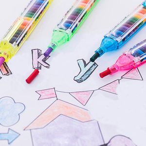 2 Pcs Verf Tekening Krijt Pen 20 Kleuren Kids Diy Graffiti Potlood Kinderen Kunst Levert Schilderen Tool Educatief Speelgoed L4MB