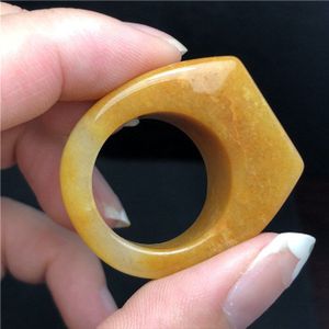 Natuurlijke kristal gegraveerd ring retro crystal bead charm open hamer ring manchet voor mannen en vrouwen