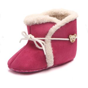 0-18M Pasgeboren Baby Baby Meisjes Snowboots Winter Warm Baby Schoenen Solid Botton Pluche Enkellaarsjes