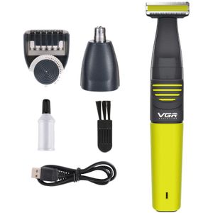 Vgr V-043 Elektrische Scheerapparaat 2 In 1 Kleine T Hoofd Baard Trim Usb Opladen Mannelijke En Vrouwelijke Scheren Neus Haar trimmer