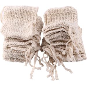 30 Pack Natuurlijke Sisal Zeep Tas Exfoliërende Zeep Saver Pouch Houder