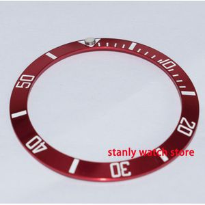 Bliger 38Mm Aluminium Rode Legering Bezel Insert Fit 40Mm Horloge Case