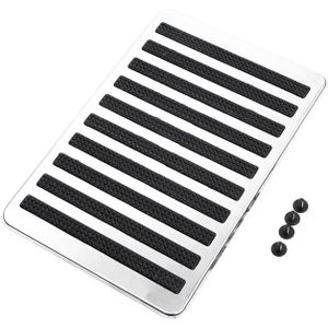 Rvs + Rubber Vloer Tapijt Mat Patch Voet Hak Plaat Pedaal Pad Voor Auto Auto-accessoires Automatten stuwkracht pad auto mat