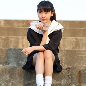 Japanse schooluniformen Koreaanse Mode Geplooide Rokken Sailor School pak voor meisje Wit zwart korte mouwen set Harajuku Kawaii