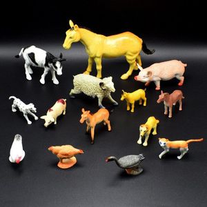 14-PVC Farm Animal Model Speelgoed Paard Simulator Schapen Kip Eend Gans Set Levering Van Goederen