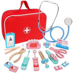 Kinderen Houten Cosplay Doctor Game Toy Rollenspel Klassieke Speelgoed Simulatie Ziekenhuis Pretend Doctor Accessoires Gereedschap Set