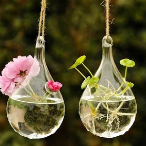 -Vormige Water Opknoping Glas Bloemen Plantenbakken Clear Vaas Terrarium Container Plant Potten Home Garden Decor