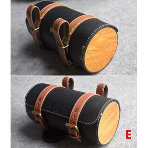 Bruin Vintage Lederen Fiets Rear Seat Bag Waterdichte Opslag Fiets Zadeltas Fietsen Staart Achter Pouch Zadeltas
