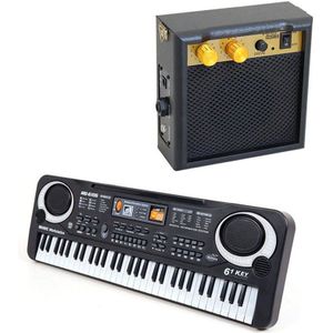 61 Toetsen Digitale Muziek Elektronische Toetsenbord Board Piano Orgel Met PG-05 5W Mini Gitaar Versterker Gitaarversterker