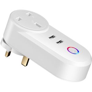 Smart Wifi Plug 16A Power Monitor Tuya App Controle Outlet 2 Usb-poort Smart Leven Wifi Werkt Met Alexa Google assistent