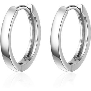 Klassieke Gladde Ronde Zilveren Hoop Earring 925 Sterling Zilveren Cirkel Oorbel voor Vrouwen Mannen Creoolse Hoepel Earing Piercings Sieraden