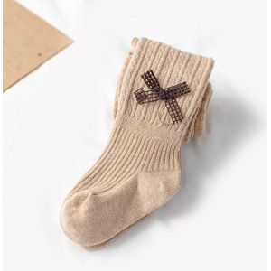 1-4 Jaar Verticale Streep Baby Panty En Najaar Kinderen Panty Boog Gebreide Meisje Wit Katoen elastische Panty