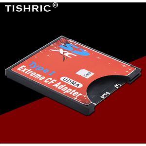 Tishric Wifi Sd Naar Cf Card Adapter Sdhc Sdxc Flash Type Geheugenkaart Reader Converter Voor Slr Camera