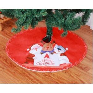Kerstboom Print Rok Mat Cover Stand Rood Hart Schort Kleed Xmas Home Party