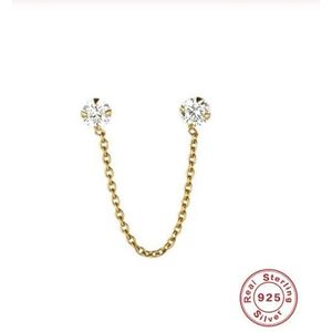 Roxi Minimal 925 Sterling Silver Long Chain Oorbellen Voor Vrouwen Gril Sieraden Koreaanse Oorbel Dames Aaa Zirkoon Dangle Earring