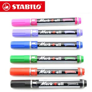 6 Pcs Stabilo Marker Pen 1.5/2.5Mm 651 Ronde Kop Milieu Inkt Niet Giftig Heldere Kleur Vette marker Kan Worden Afgeveegd