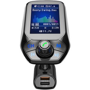 Cden Auto Mp3 Kleur Groot Scherm 1.8 Inch U Disk Muziekspeler Bluetooth Ontvanger Fm-zender QC3.0 Snelle Lading Auto lader