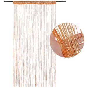 100X200Cm Gordijn Shiny Tassel Lijn Woonkamer Gordijnen String Deur Divider Drape Woonkamer Decor Volant Thuis decoratie Q