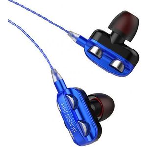 Dual Drive 6D Stereo Bekabelde Oortelefoon Universele In-Ear Heavy Bass Stereo Bedrade Koptelefoon Sport Gaming Headsets Met Microfoon voor Telefoon