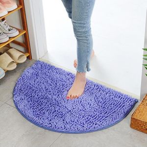 60X40Cm Super Absorberende Non Slip Badmat Machine Wasbare Badkamer Shaggy Pluizige Half Ronde Tapijt Tapijten