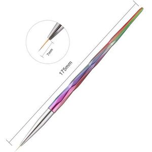 Elecool 3/1Pcs Puntjes Pen 12Mm/9Mm/7Mm Kleurrijke Diamant Staaf Nail Pen schilderij Bloem Liner Tekening Pen Nail Art Gereedschap