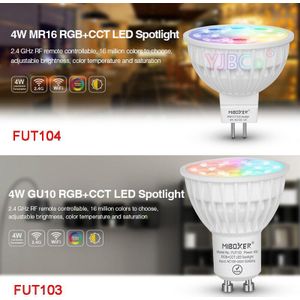 Miboxer 4W Rgb + Cct Led Spotlight FUT103 GU10 FUT104 MR16 Led Lamp Lamp Voor Slaapkamer Restaurant Zitkamer kok Kamer Verlichting
