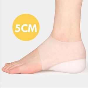 Verborgen Voetbed Enhancers Masseren Invisible Hoogte Toename Siliconen Inlegzolen Sokken Pads