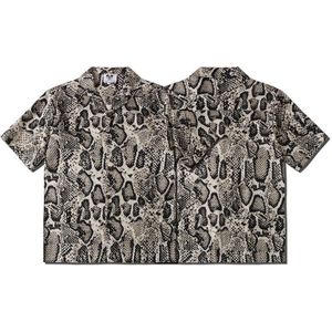 Snake Skin Textuur Hawiian Shirts Mannen Vrouwen Zomer Strand Toevallige Korte Mouwen Unisex Hip Hop Straat Animal Print shirt