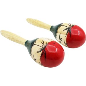 1 Paar Houten Grote Maracas Rumba Shakers Rammelaars Zand Hamer Percussie Instrument Musical Speelgoed Voor Kid Kinderen Party Games