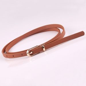 Vrouwen Slim Dunne Jurk Riem Lederen Riem Gesp Zwart Wit Blauw Skinny Vrouwelijke Riem Tailleband