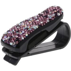 Auto Fastener Clip Rhinestone Diamond Auto Zonneklep Bril Zonnebril Map Ticket Ontvangst Card Clip Opslag Houder Accessorie