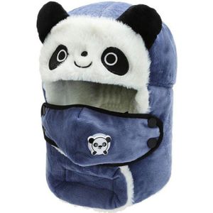 Kinderen Winter Warme Muts Schattige Panda Oorbeschermer Bomber Hoed Jongen Meisje Plus Fluwelen Dikke Beanie Hat