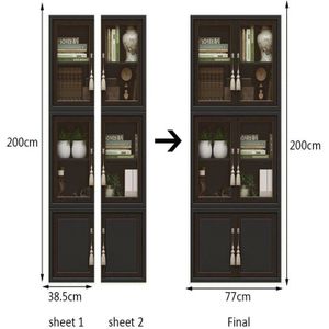Vintage - Deur Sticker - 3D Stereo Boekenkast - Zelfklevend - Waterdicht