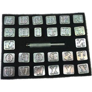 Carving Lederen Art Alfabet Set Letters Stempel Handgemaakte Duurzaam Draagbare Metalen Diy Gereedschap TI99