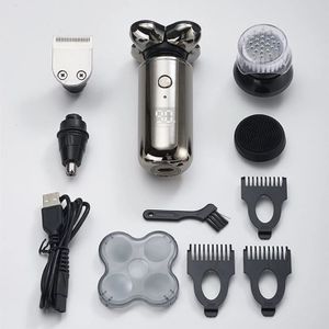 Heren Elektrisch Scheerapparaat IPX6 Waterdicht Scheren Machine Baard Trimmer Usb Opladen Scheermes Clippers Multifunctionele Grooming Kits
