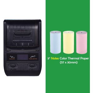 DP23 Mini Draagbare Thermische Printer Draadloze Ontvangst Printer 58Mm Inkt-Gratis Usb Nfc Bluetooth Label Printer Voor Windows android Pc