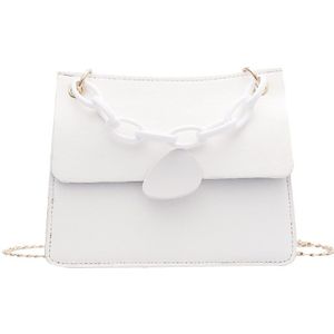 Snoep Kleur Dikke Ketting Pu Lederen Crossbody Tassen Voor Vrouwen Elegante Schouder Handtassen Vrouwelijke Reizen Cross Body Bag