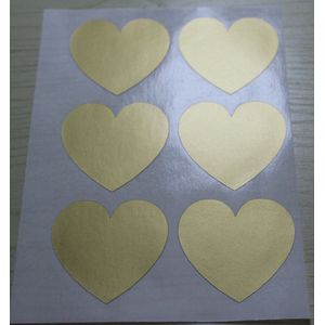 3.8 cm Metallic gold hart sticker