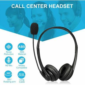 Usb Noise Cancelling Microfoon Headset Call Center Headset Voor Computer Oproepen Stereo Headset Met Microfoon