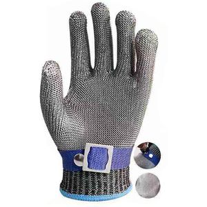 Werk Beschermende Handschoenen Veiligheid Cut Proof Steekwerende Stainless Steel Metal Mesh Slager Handschoen Niveau 5 Bescherming