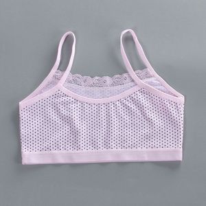 5 Pcs Tiener Ondergoed Voor Meisje Kinderen Meisjes Katoen Kant Draadloze Jong Sportbeha Voor Kinderen Puberteit Soft Borst Bras