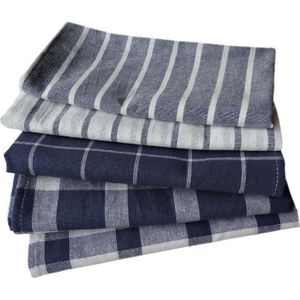 5 Stks/partij Katoen Servetten Thuis Keuken Thee Gereedschap Wafel Plaid Gestreepte Thee Handdoek Gerecht Reinigingsdoekjes Kleur Mix