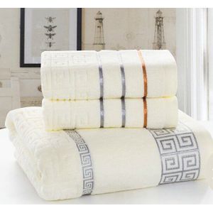 Plaid 100% Katoenen Gezicht Hand Badhanddoek Set Voor Volwassen Badkamer 620G 3 Stks/set Handdoek Sets