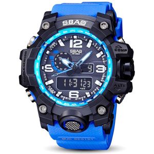 Luxe Elektronische Horloge Mannen Led Digitale Outdoor Sport 3Bar Waterdichte Multifunctionele Наручные Часы Sport Shock Horloges