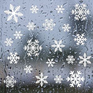 Kerst raamsticker fijne feestdagen icoontjes