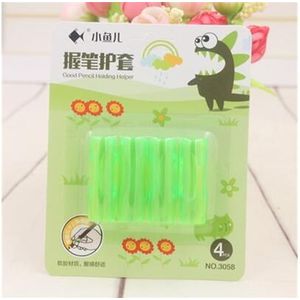 Ergonomie Houdt een Pen Apparaat Softly Silicon Studenten Schrijven Positie Corrector 4 Stijl Gemengde Pen En Potlood Grip